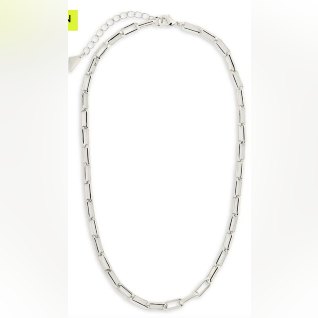 Sterling Forever Sarah Rhodium Plated Paperclip Necklace 42$